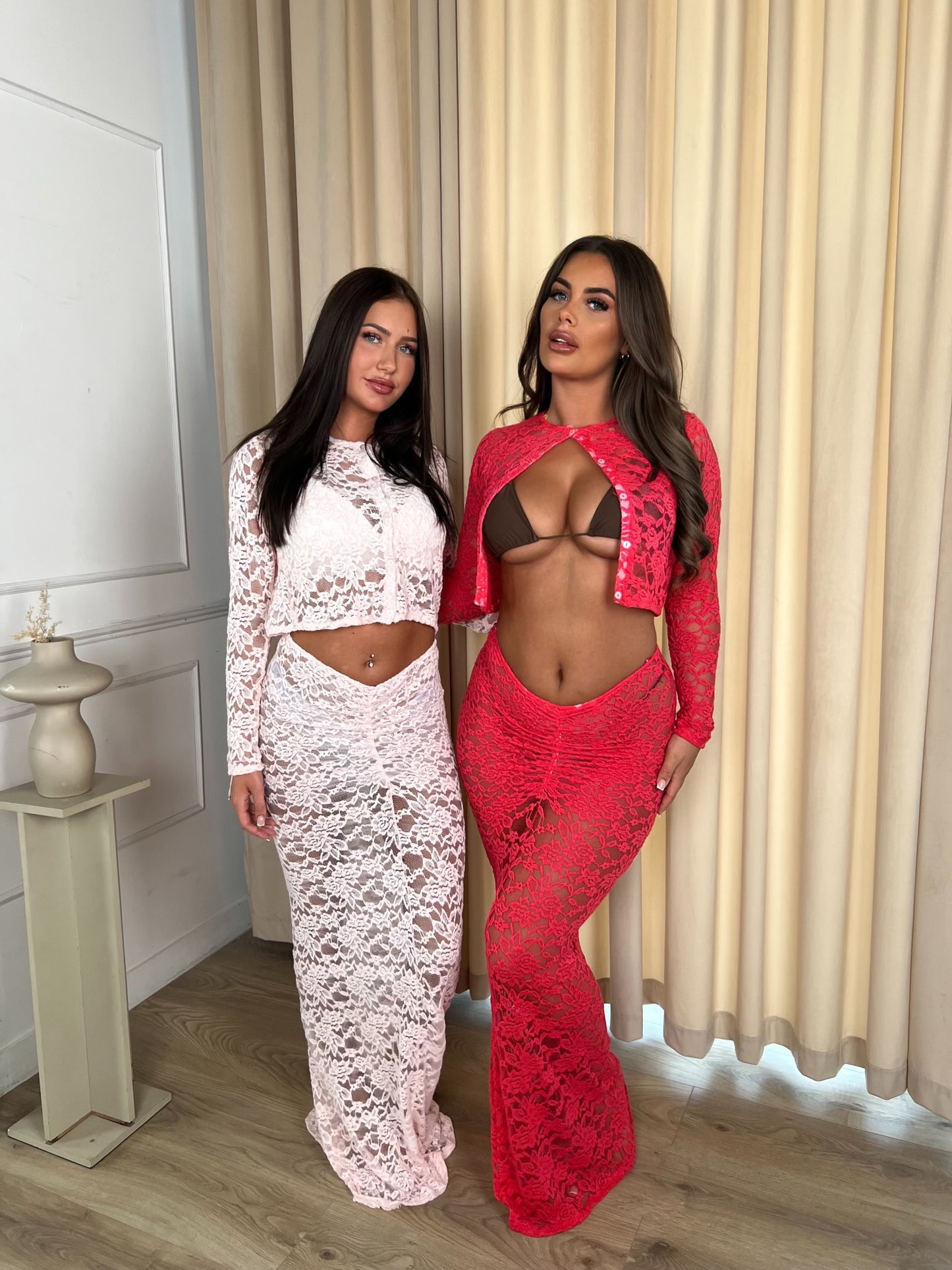 ‘Lucinda’ Lace Button Up Co-Ord