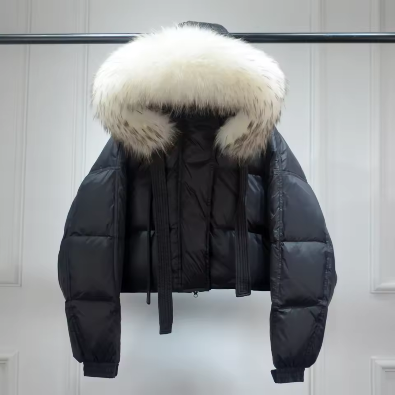 ’Sophia’ Oversized Raccoon Fur Puffer Jacket