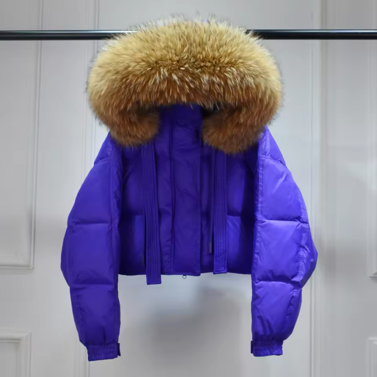 ’Sophia’ Oversized Raccoon Fur Puffer Jacket