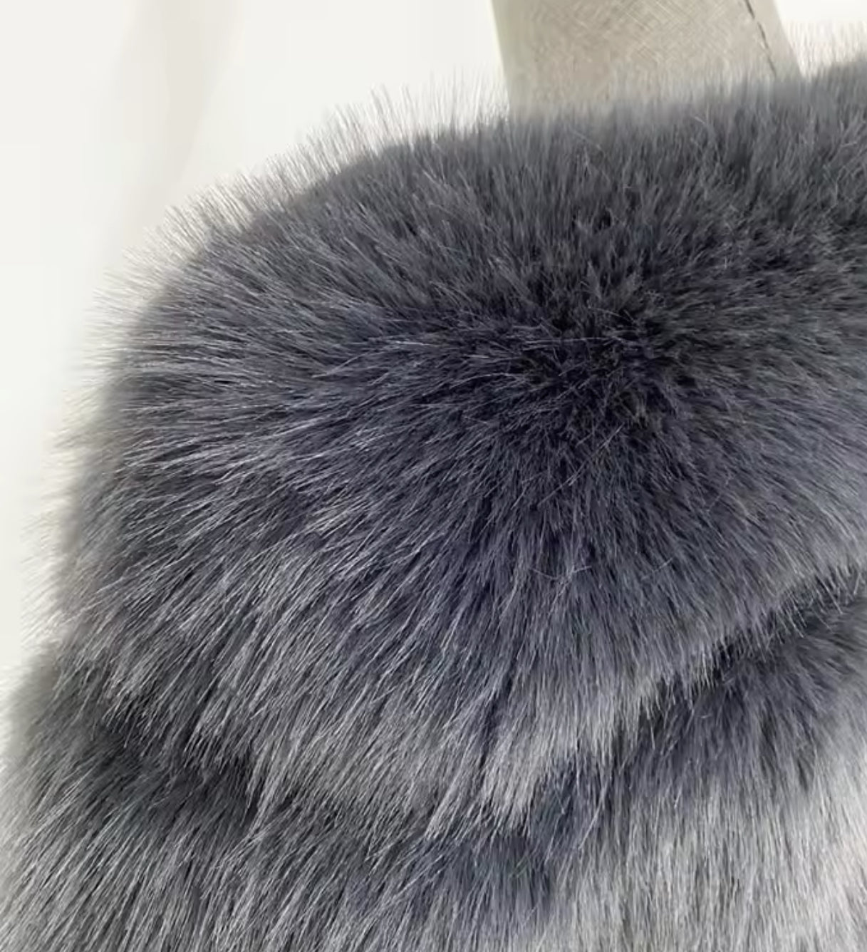 Extreme Cropped Body 3 Row Faux Fur Coat