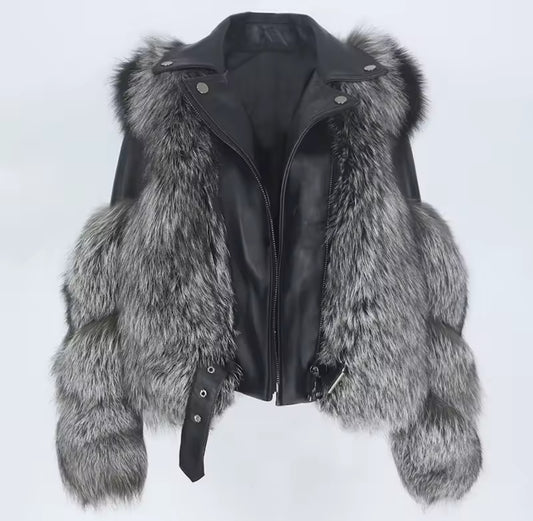 Leather X Raccoon Fur Jackets