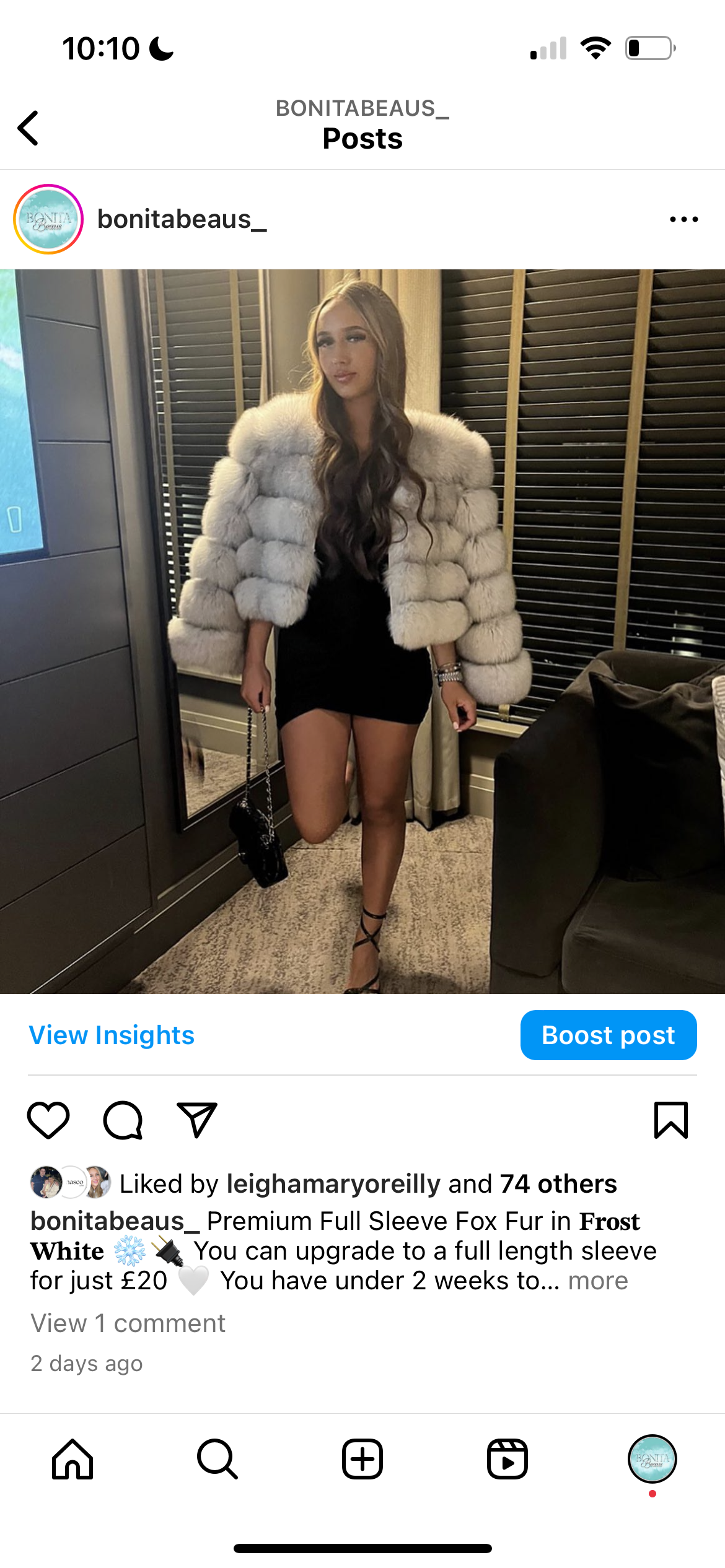 Premium Fox Fur Full Sleeve Add On (10/18 Day Delivery)