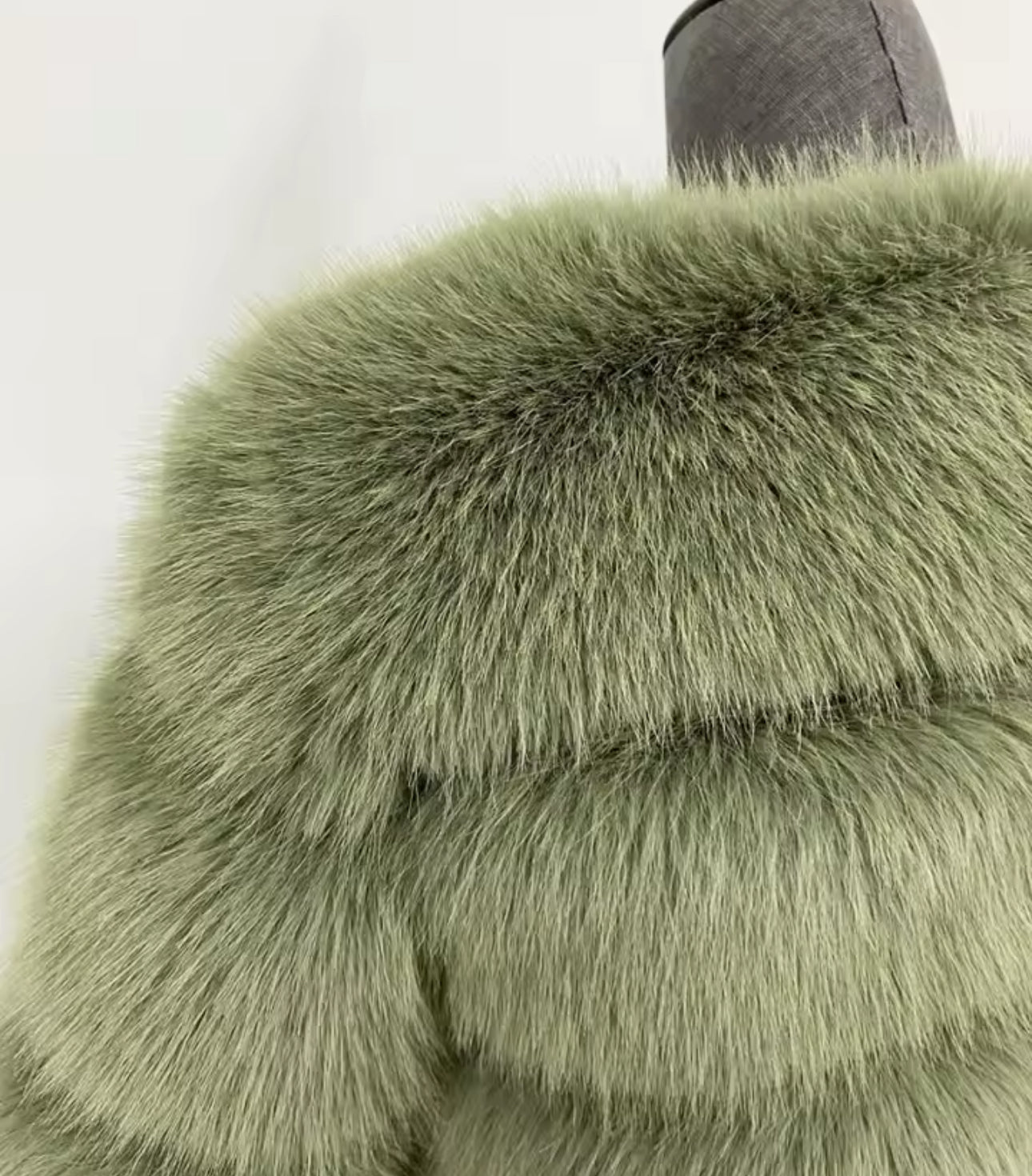 Vertical Full Sleeve Faux Fur Coat (2/4 Week Delivery)