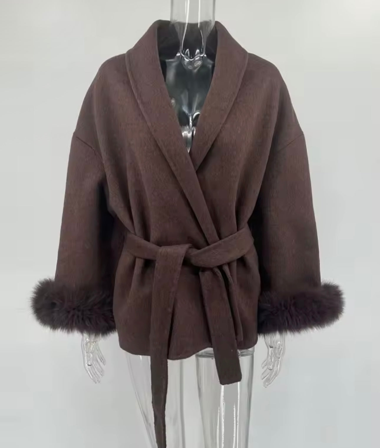 ‘Valentina’ Fox Fur Cuff Cardigan