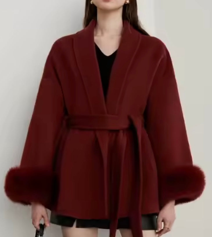 ‘Valentina’ Fox Fur Cuff Cardigan