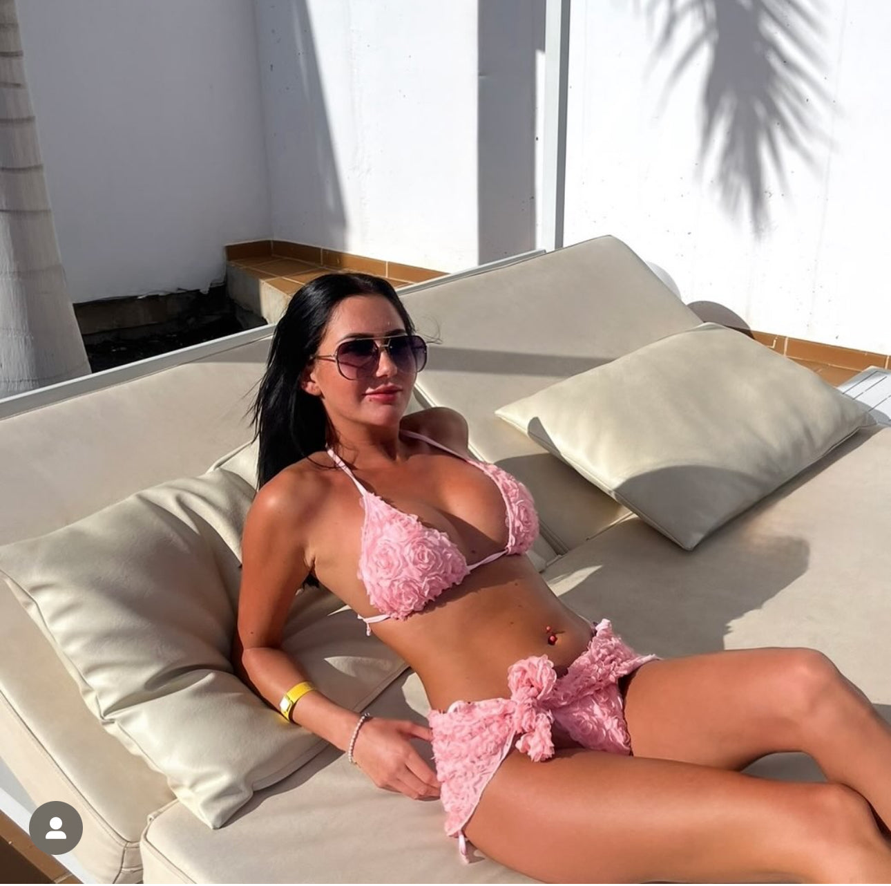 ‘Bliss’ Blush Roses Bikini 3 Piece Set