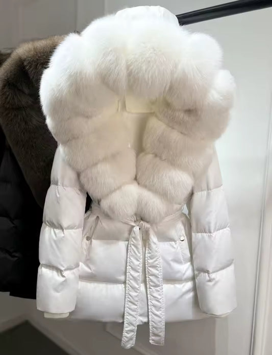 ‘Angelina’ Fox Fur Jacket [1/3 Week Delivery]