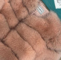 ‘Dusty Pink’ Premium 8 Row Full Sleeve Fox Fur Coat (10/18 Day Delivery)