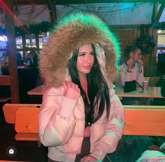 Real fur store puffer jacket