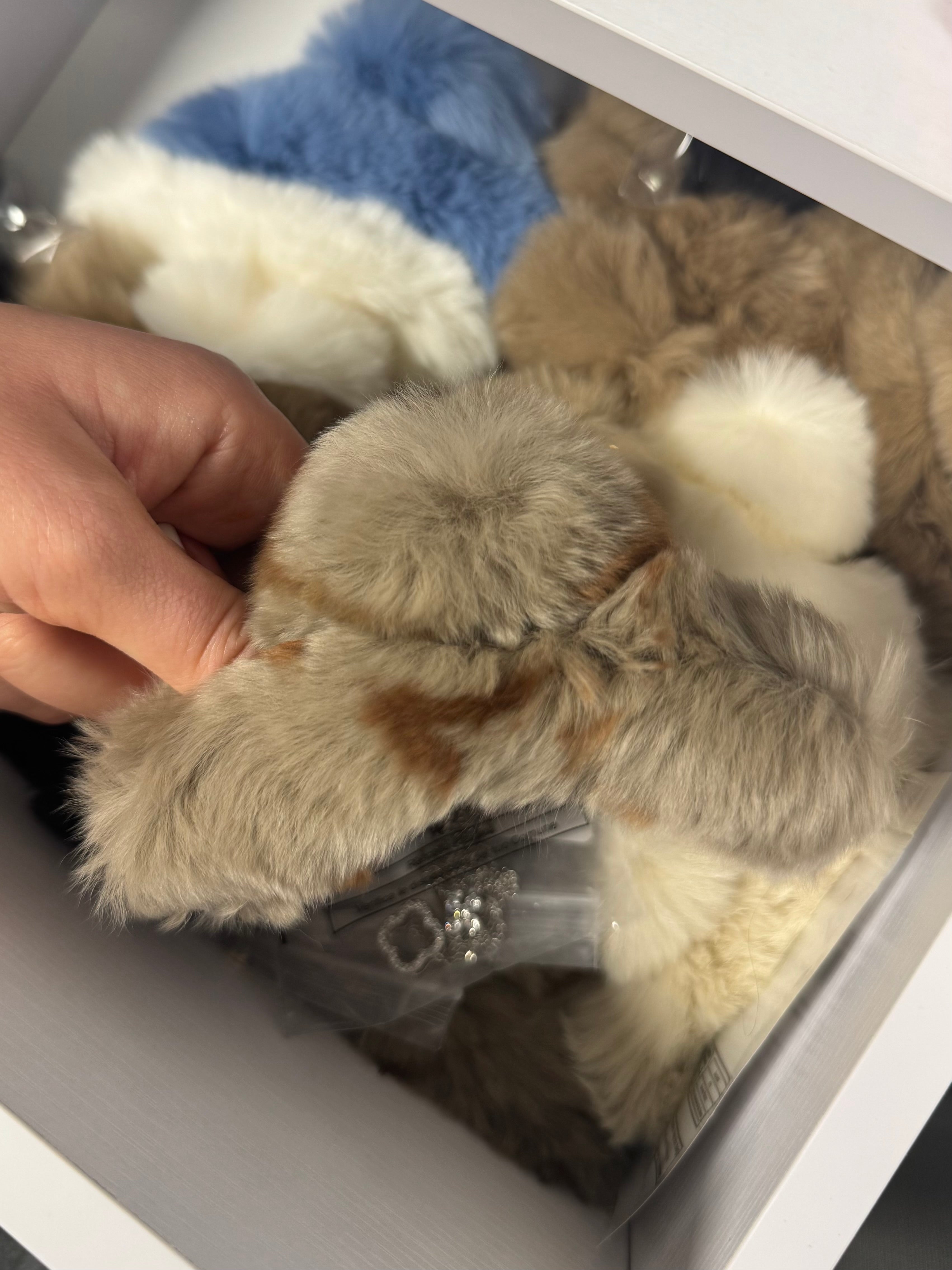 Real Fur Claw Clip