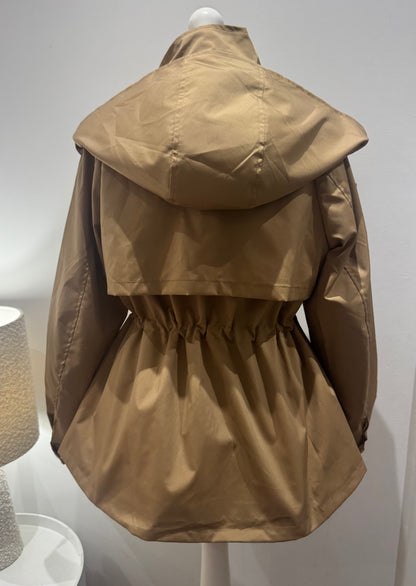 ‘Laila’ Camel Rain Coat [1/2 Week Delivery]