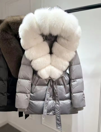 ‘Angelina’ Fox Fur Jacket [1/3 Week Delivery]