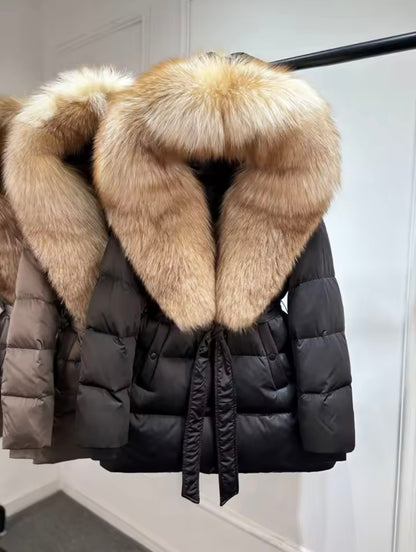 ‘Angelina’ Silver Fox Fur Jacket [1/3 Week Delivery]