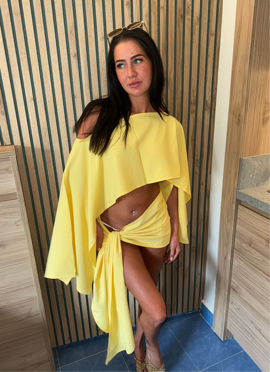 ‘Linzy’ Yellow Cover Up Set