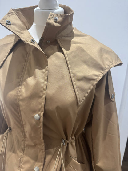 ‘Laila’ Camel Rain Coat [1/2 Week Delivery]