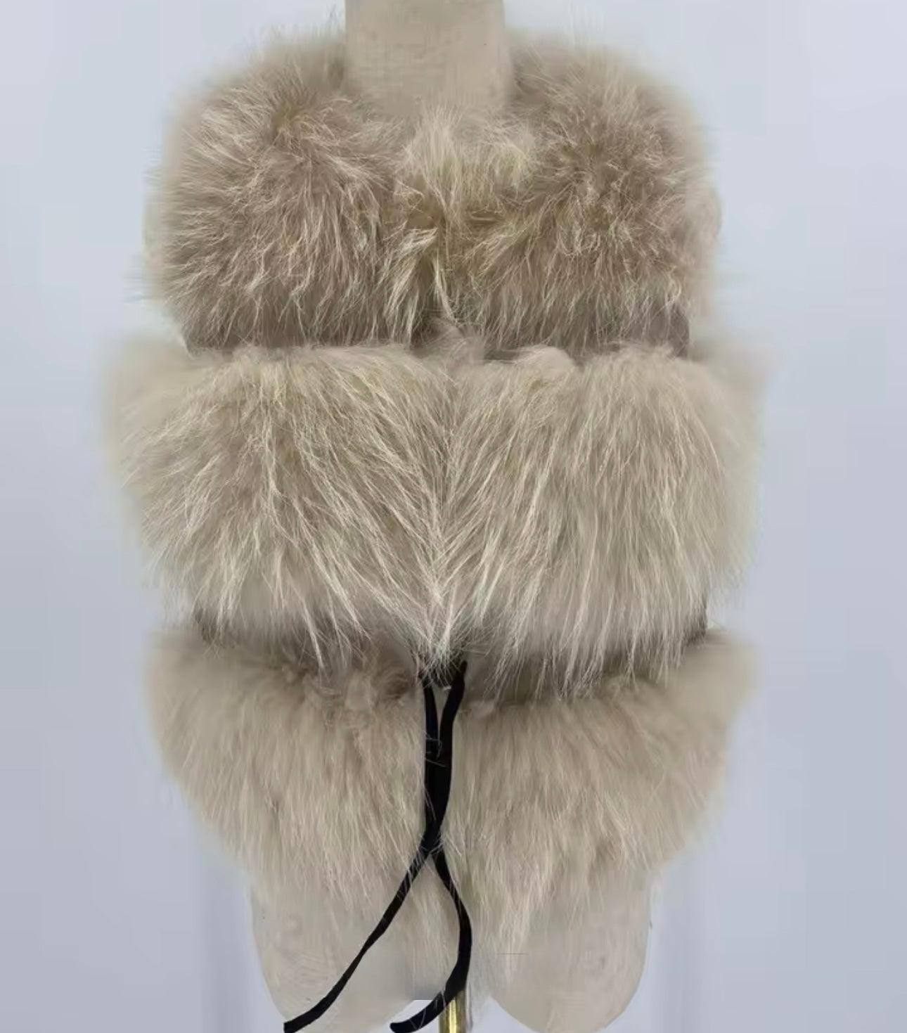 Raccoon 3 Row Fur Gilet [5/9 Day Delivery]