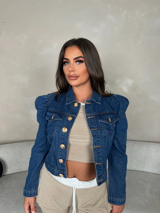 Denim Puff Sleeve Jacket