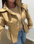 ‘Laila’ Camel Rain Coat [1/2 Week Delivery]