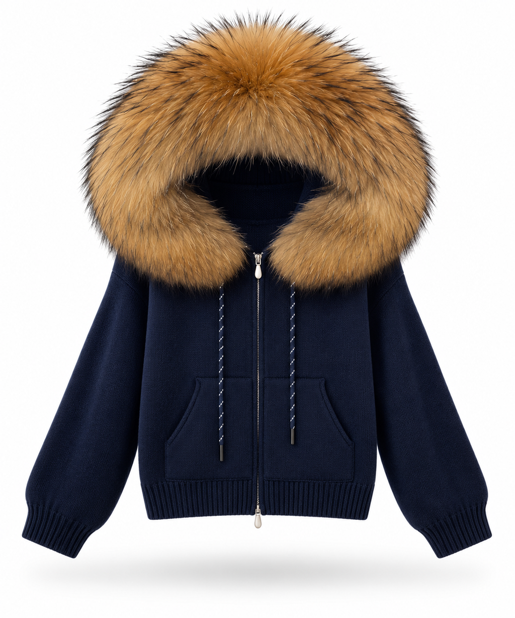 Real Raccoon Fur Hoodies