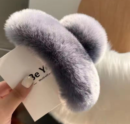 Real Fur Claw Clip
