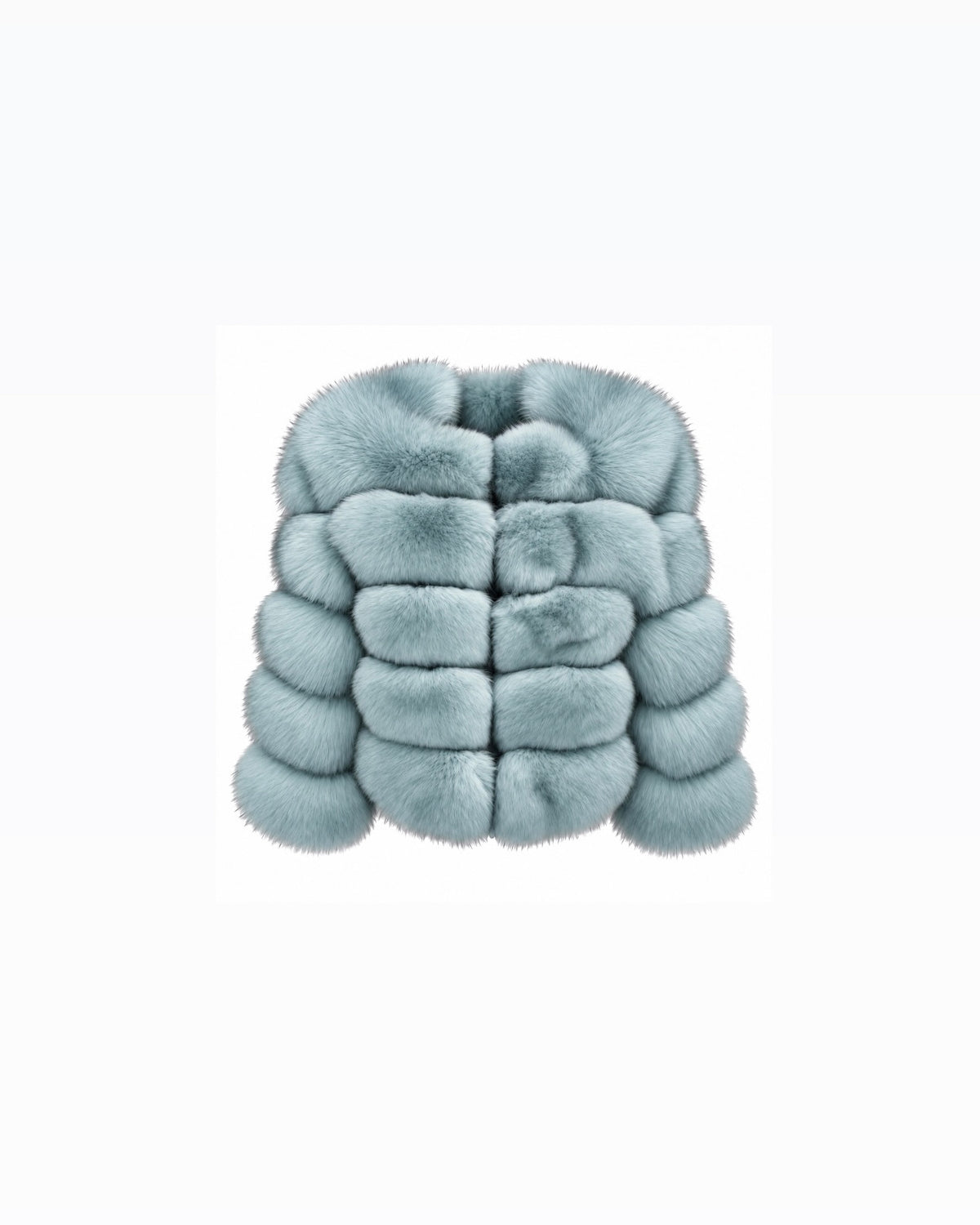 Premium 5 Row Cropped Sleeve Fox Fur Coats
