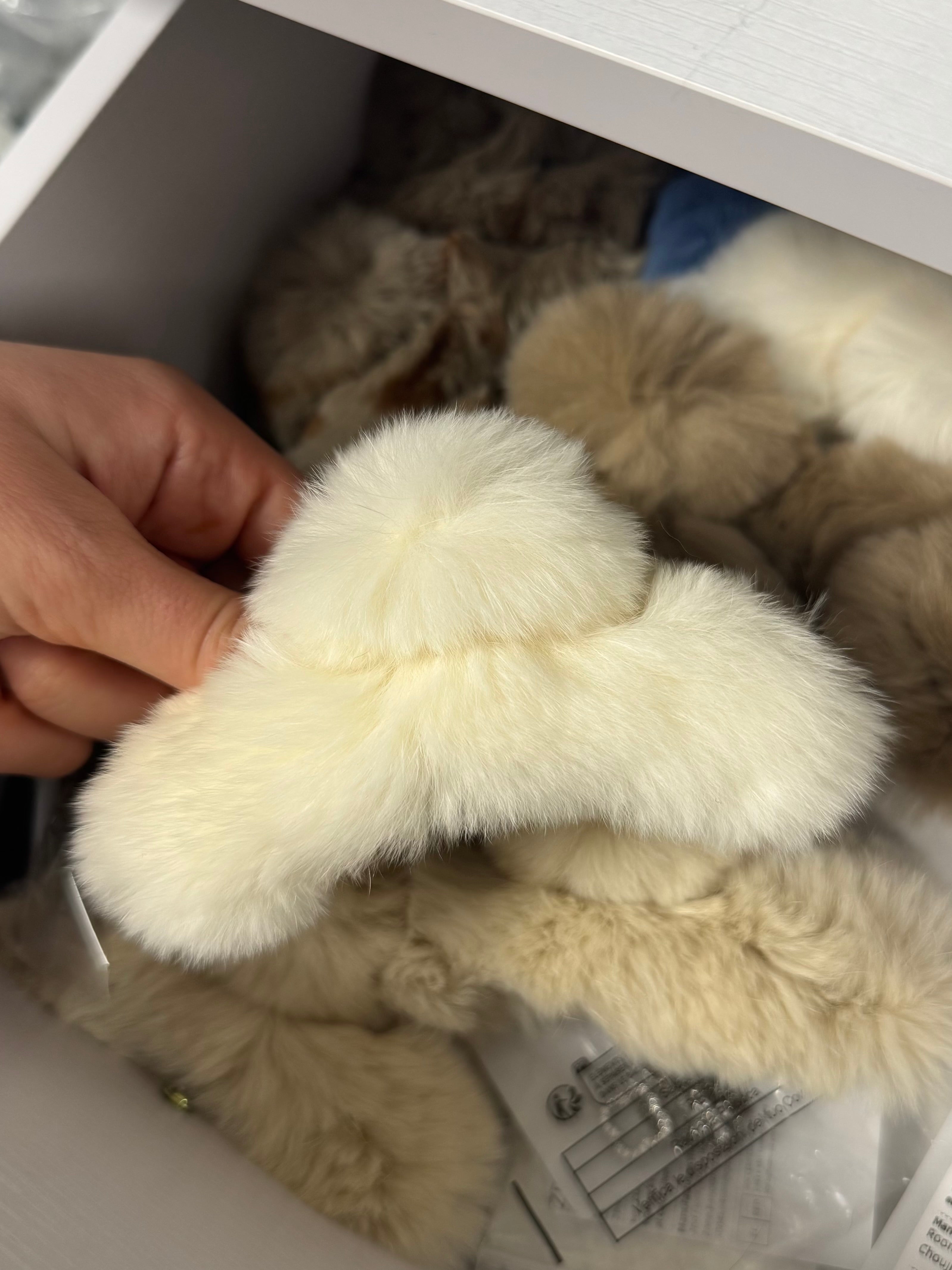 Real Fur Claw Clip
