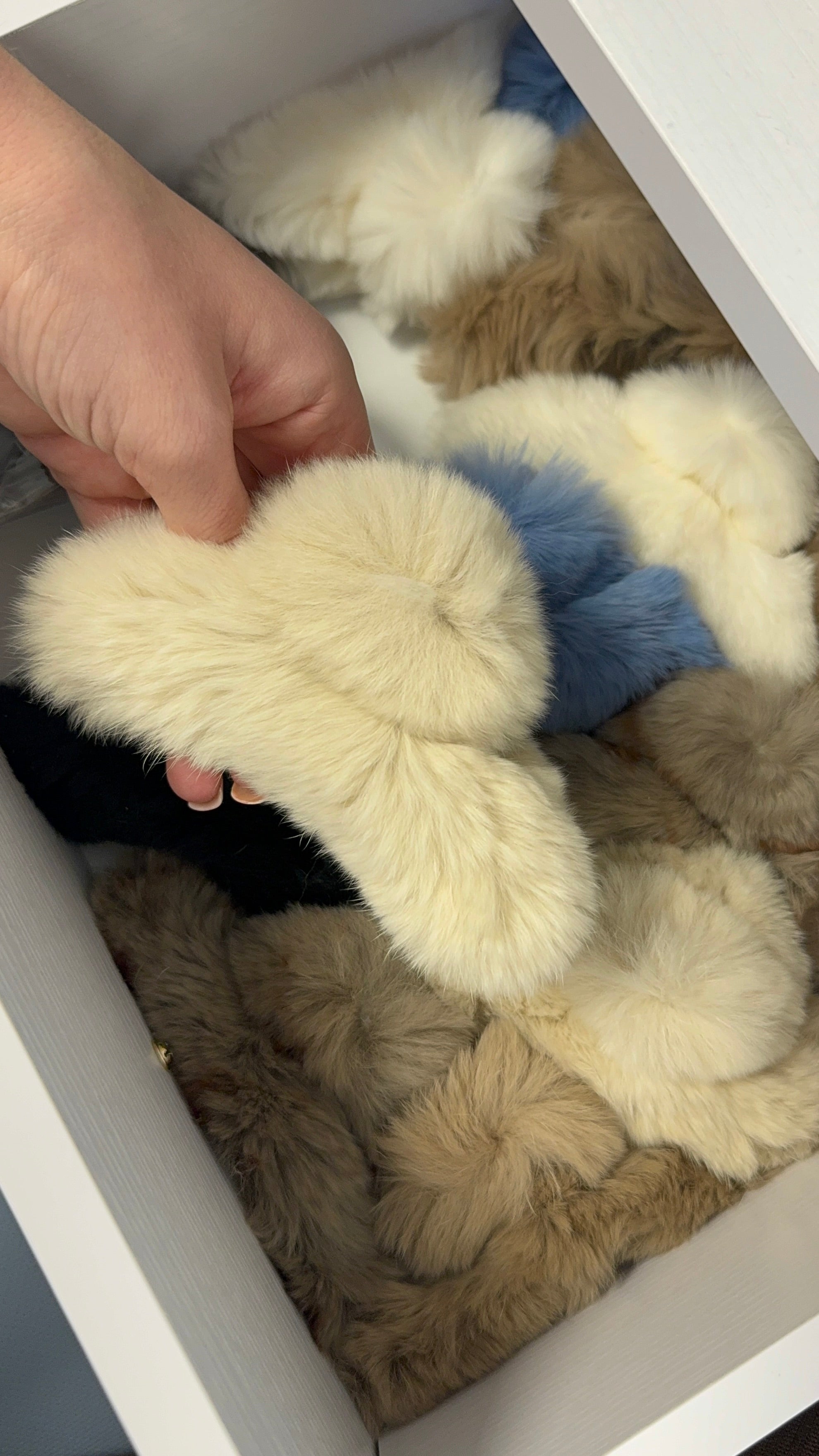 Real Fur Claw Clip