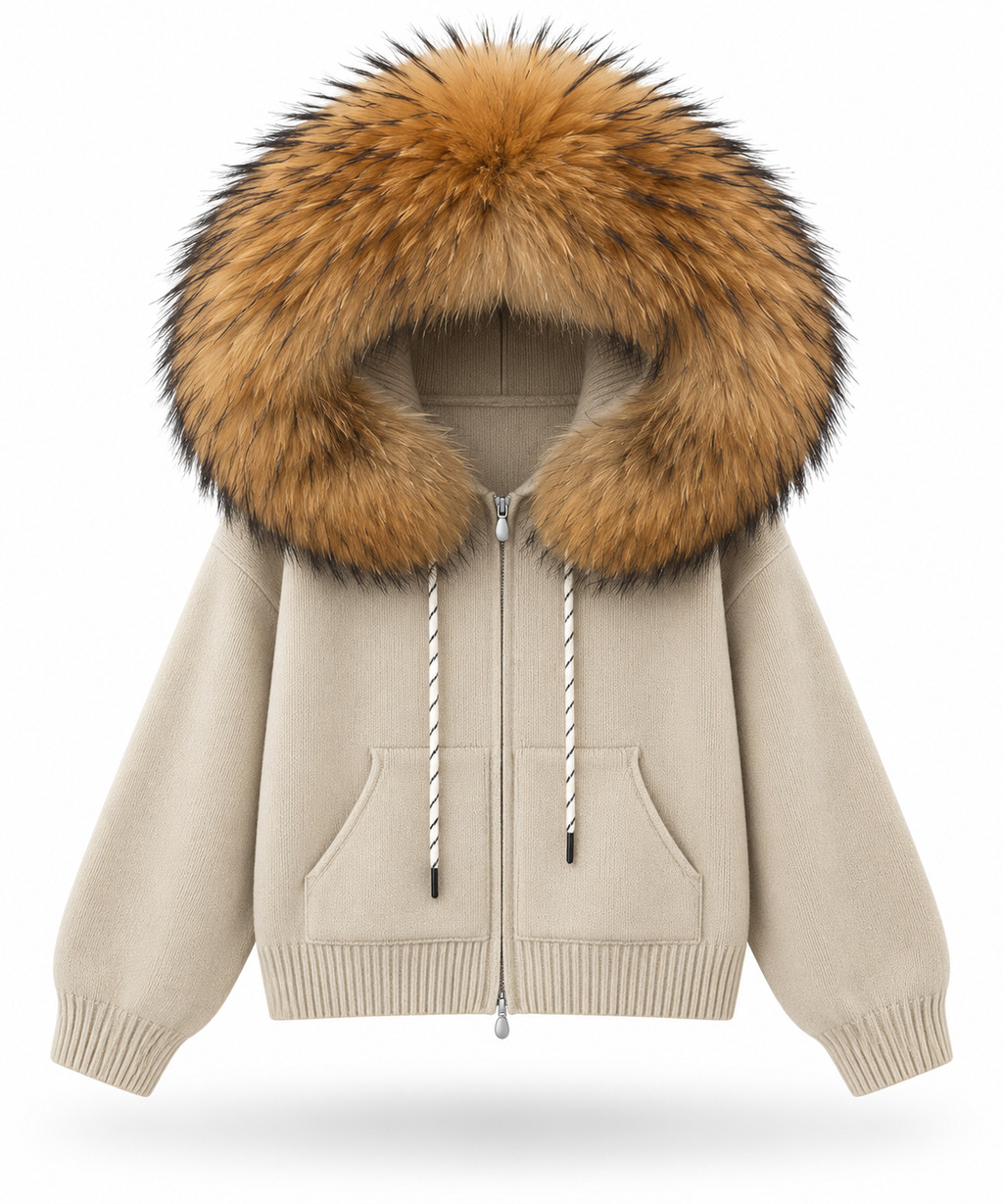 Real Raccoon Fur Hoodies