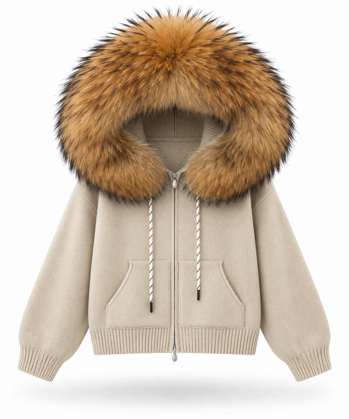 Real Raccoon Fur Hoodies