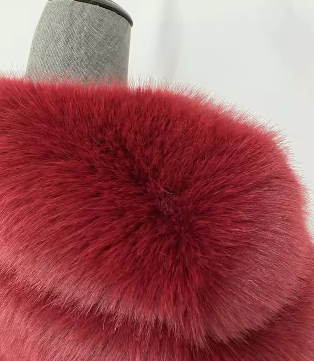 Extreme Cropped Body 3 Row Faux Fur Jacket