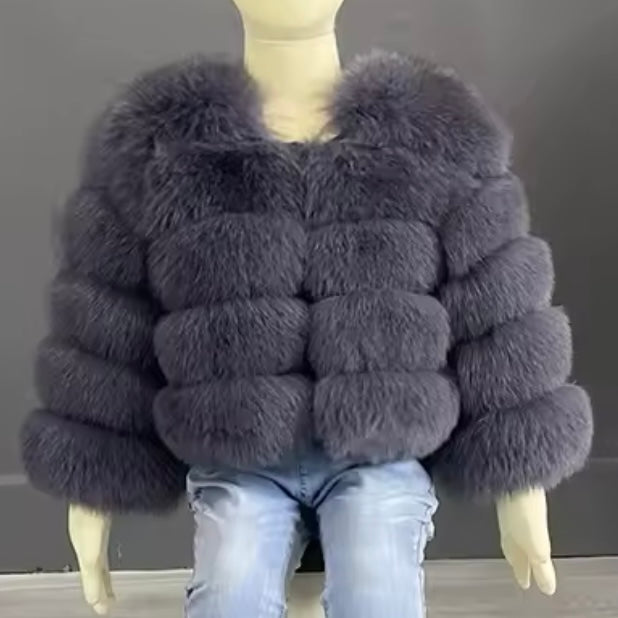 Mini’s Premium Fox Fur Coats ‘Neutrals’ (10/18 Day Delivery)