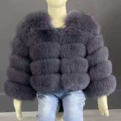 Mini’s Premium Fox Fur Coats ‘Neutrals’ (10/18 Day Delivery)