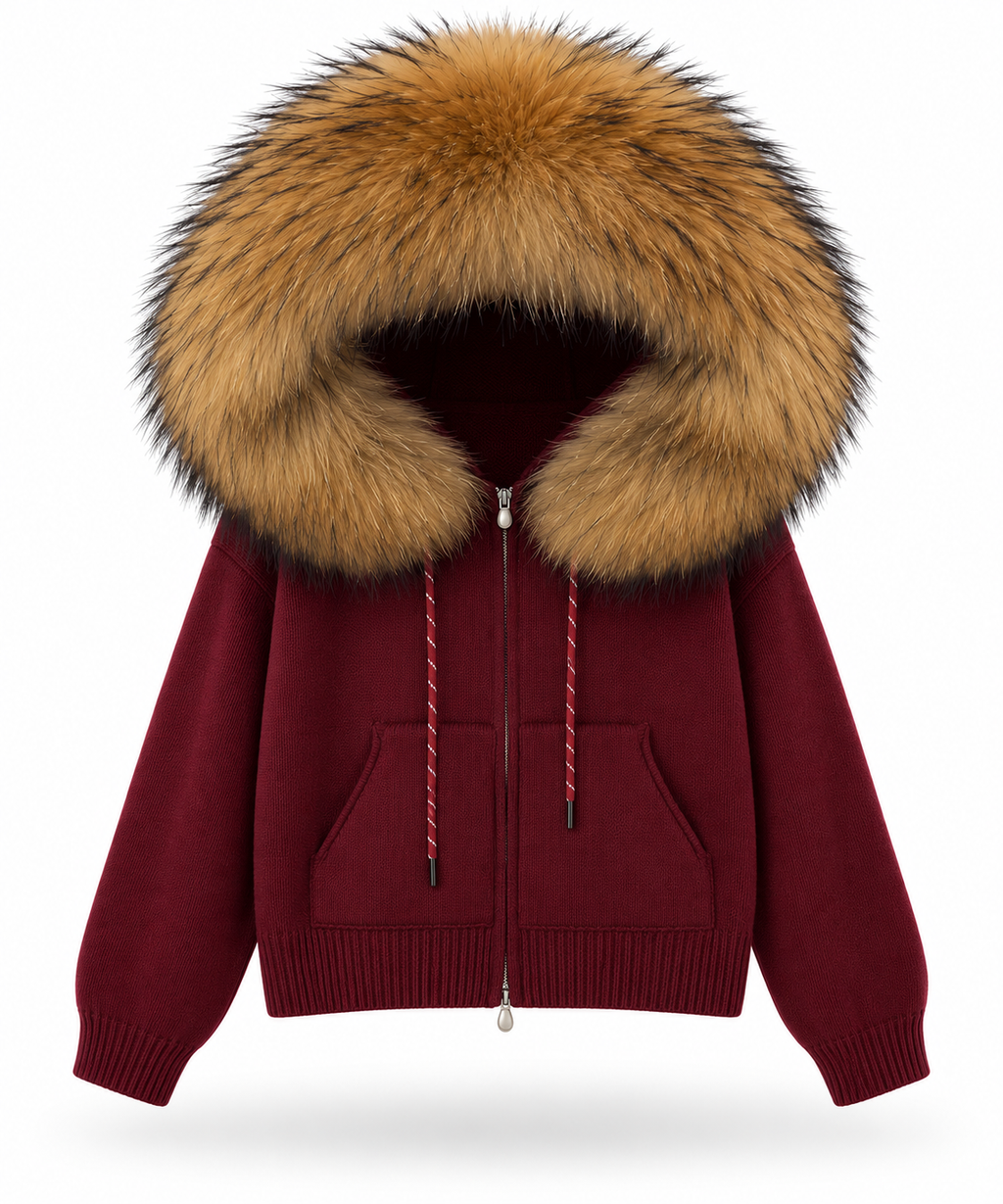 Real Raccoon Fur Hoodies