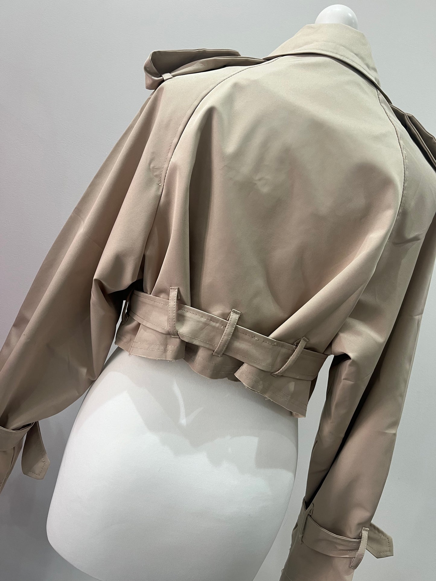 ‘Tilda’ Cropped Trench Coat [1/2 Week Delivery]