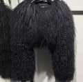 ‘Zara’ Extreme Cropped Mongolian Lamb Fur Coat (8/10 day delivery)