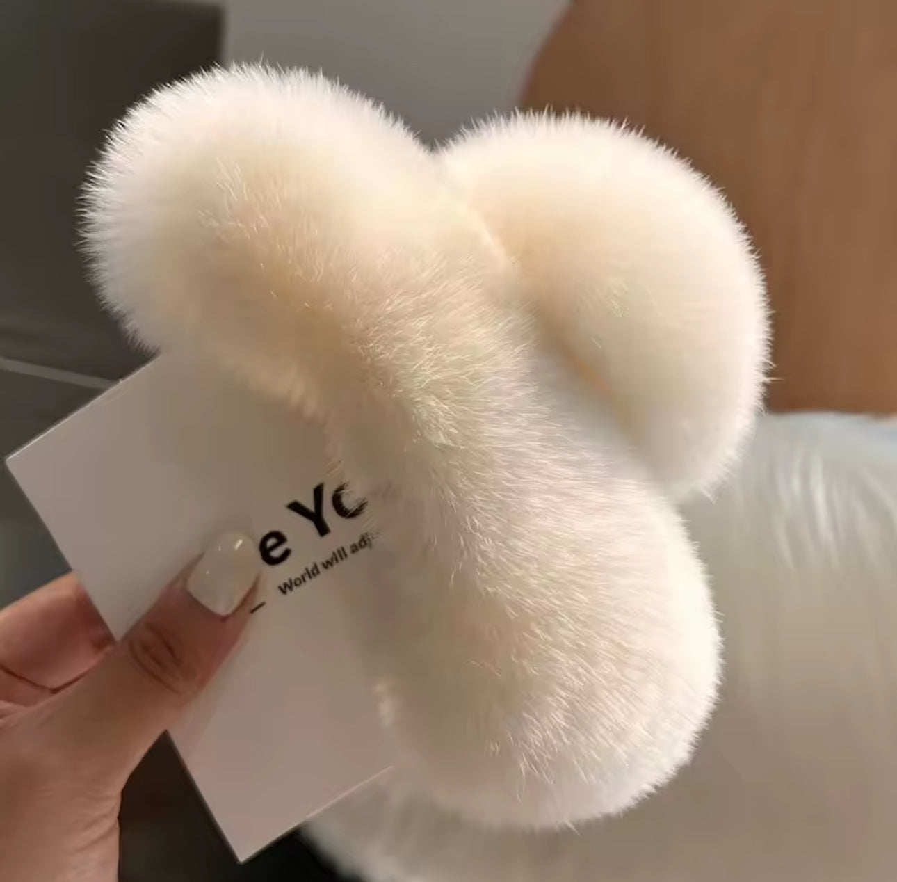 Real Fur Claw Clip