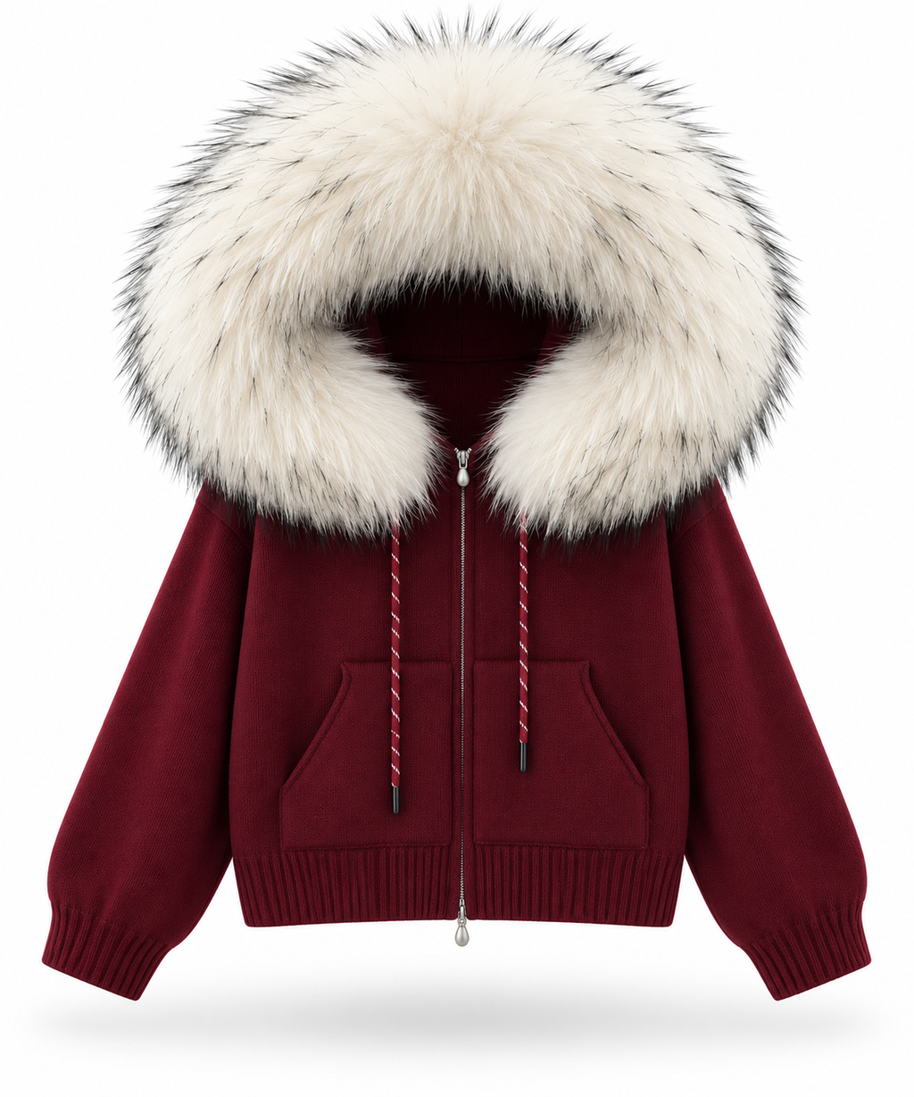 Real Raccoon Fur Hoodies