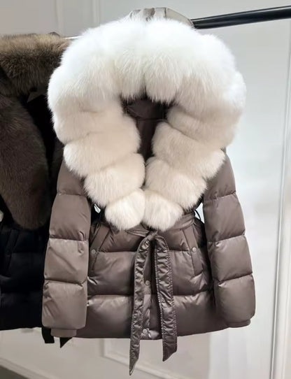 ‘Angelina’ Fox Fur Jacket [1/3 Week Delivery]