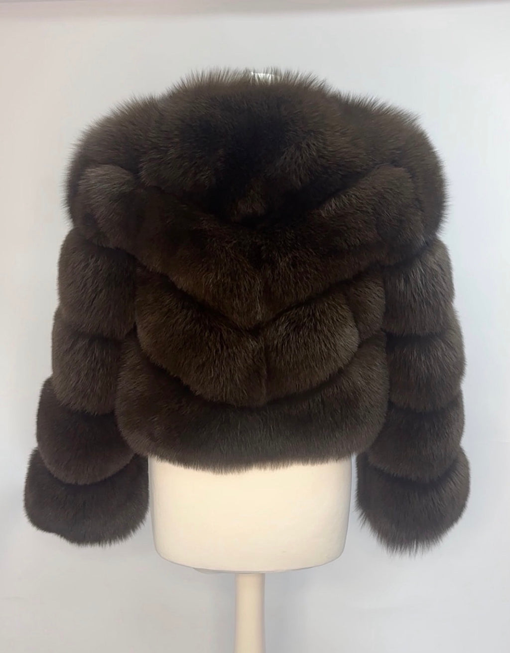 Premium Diagonal Fox Fur Coats (10/18 Day Delivery)