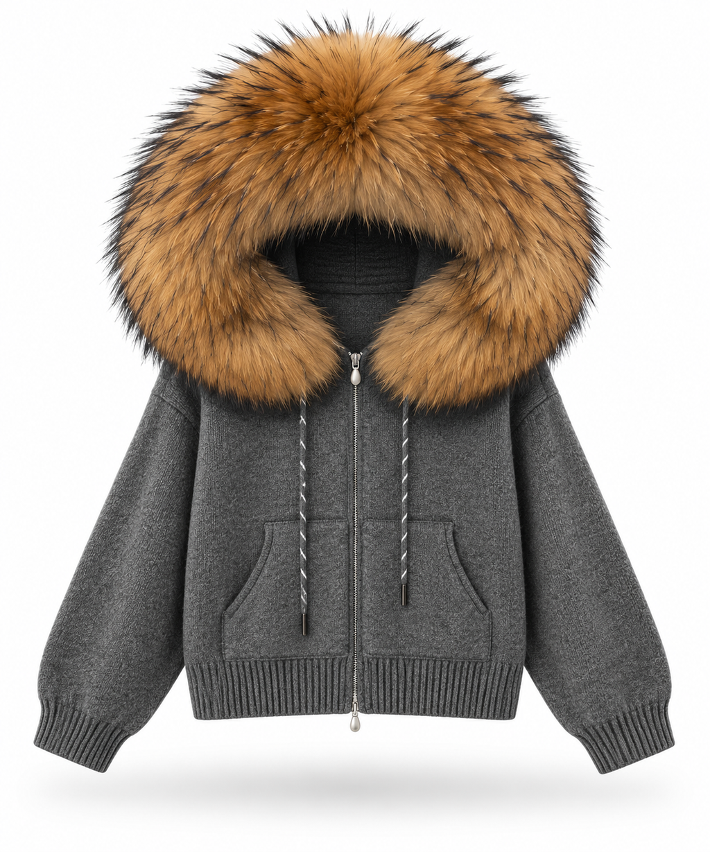 Real Raccoon Fur Hoodies