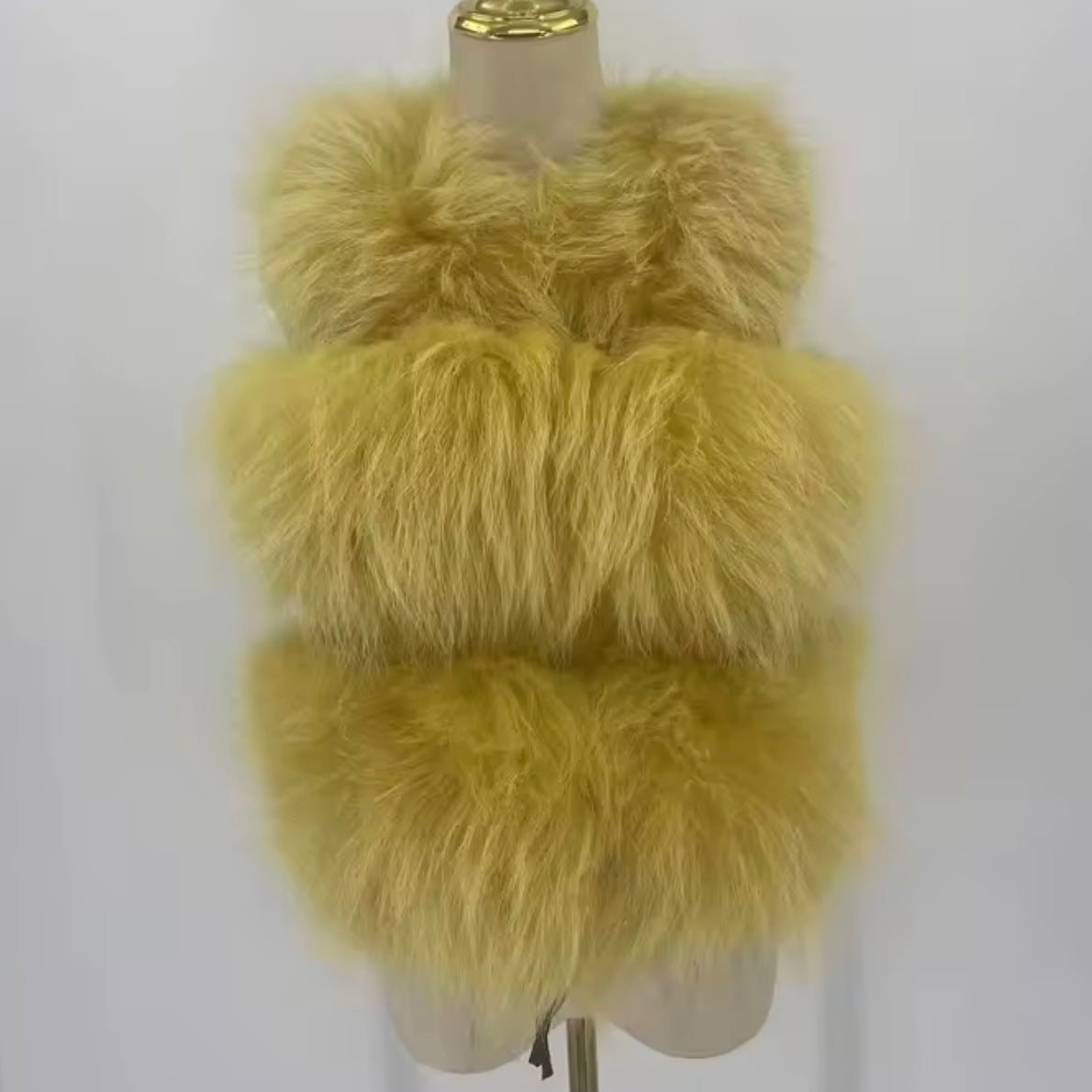 Raccoon 3 Row Fur Gilet [5/9 Day Delivery]