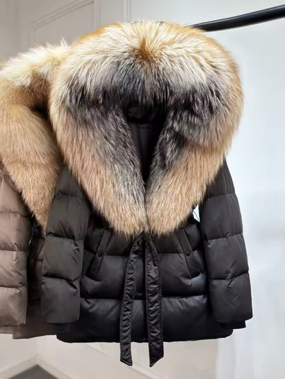 ‘Angelina’ Silver Fox Fur Jacket [1/3 Week Delivery]