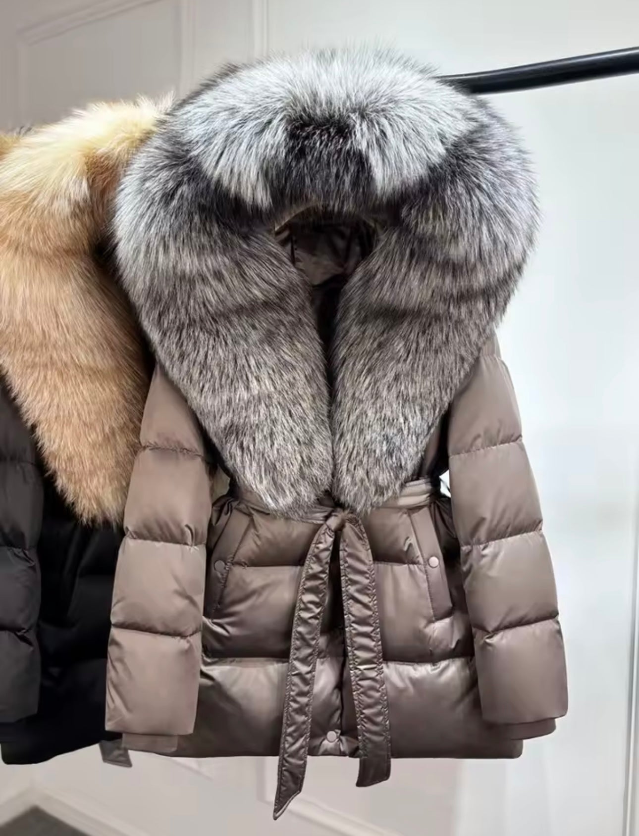 ‘Angelina’ Silver Fox Fur Jacket [1/3 Week Delivery]