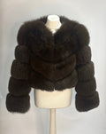 Premium Diagonal Fox Fur Coats (10/18 Day Delivery)