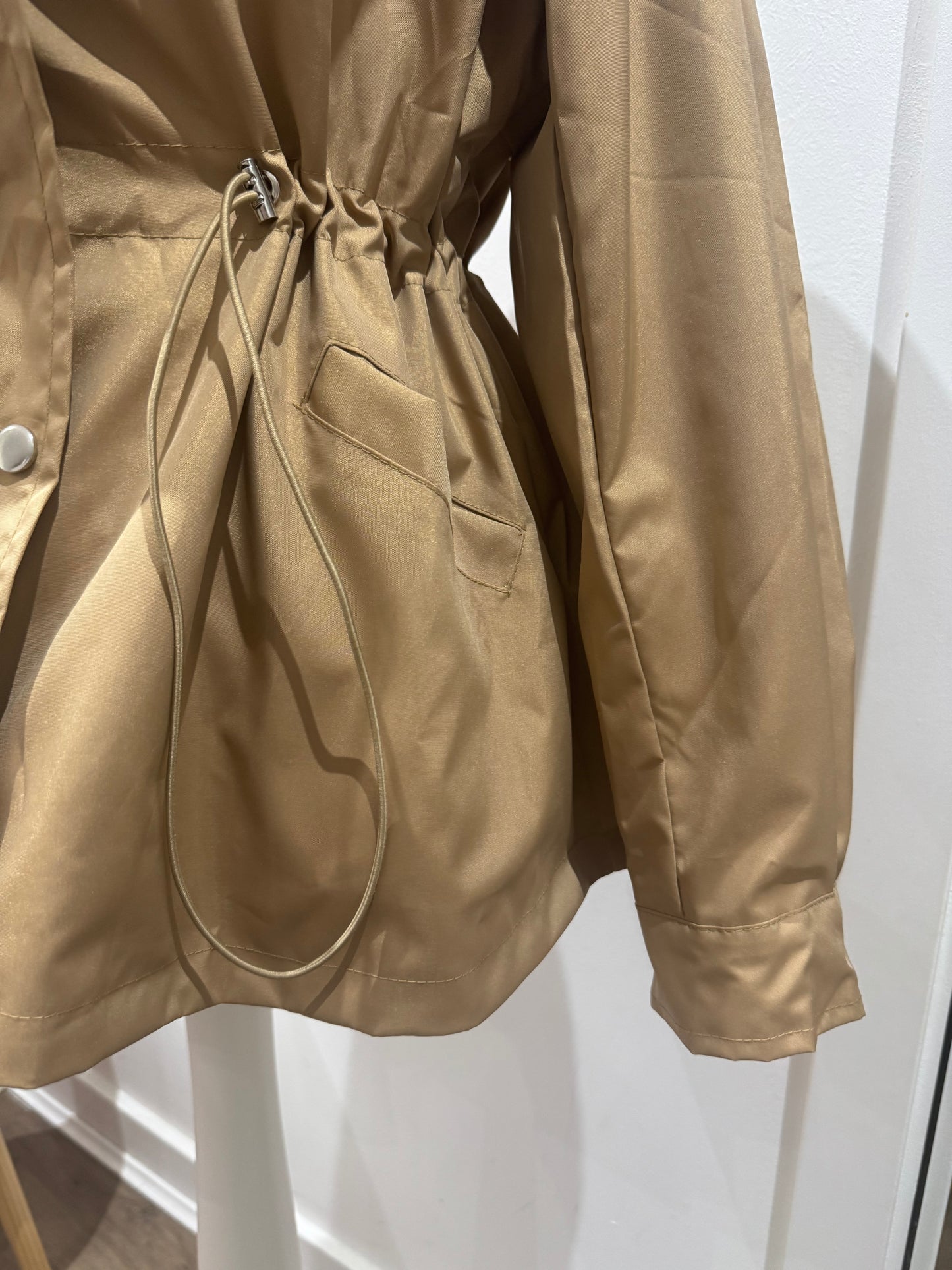 ‘Laila’ Camel Rain Coat [1/2 Week Delivery]