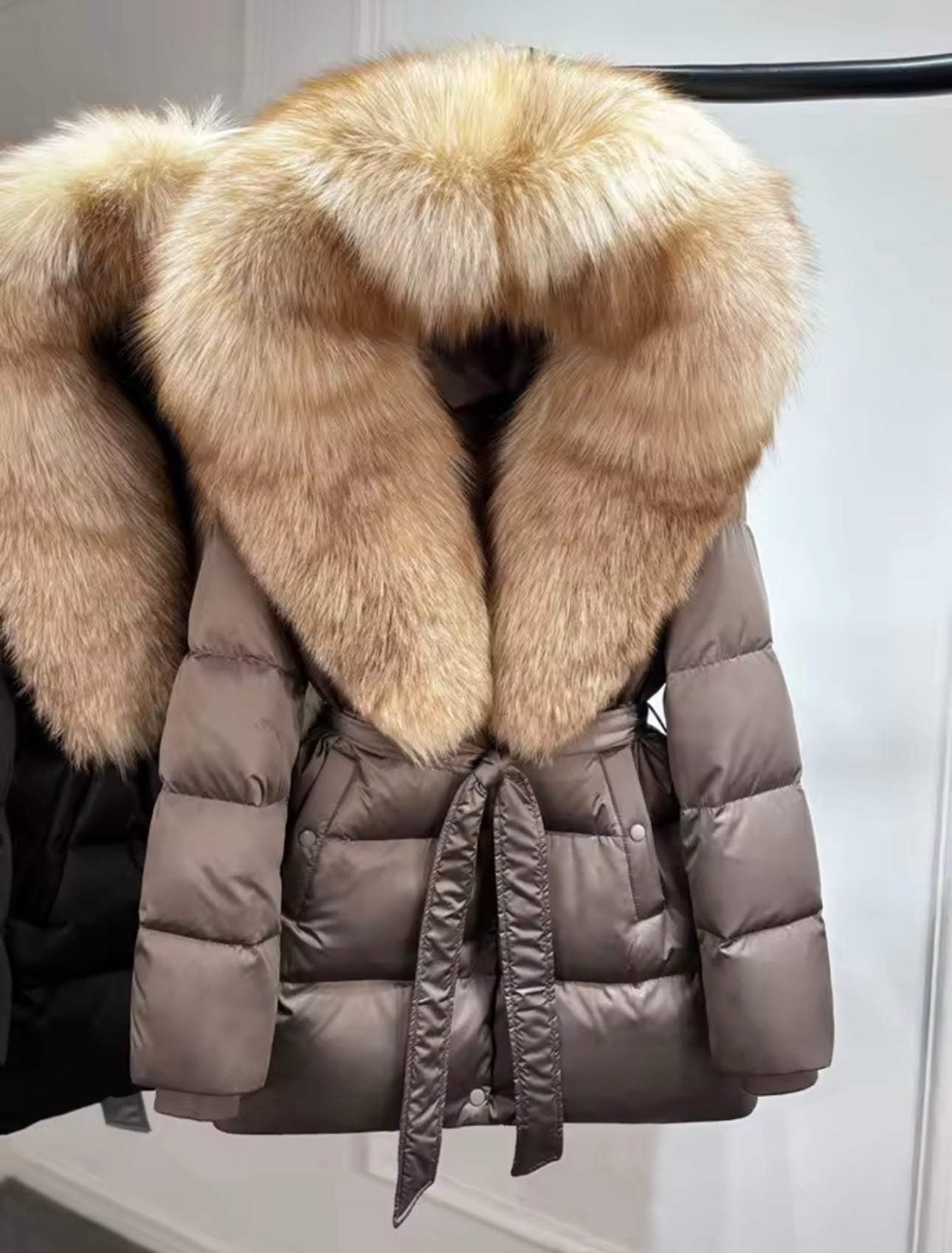 ‘Angelina’ Silver Fox Fur Jacket [1/3 Week Delivery]