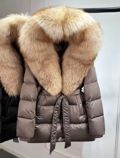 ‘Angelina’ Silver Fox Fur Jacket [1/3 Week Delivery]