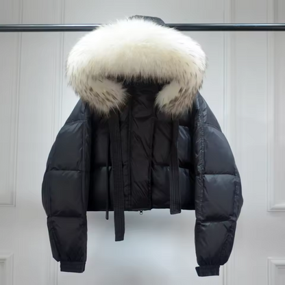’Sophia’ Oversized Raccoon Fur Puffer Jacket