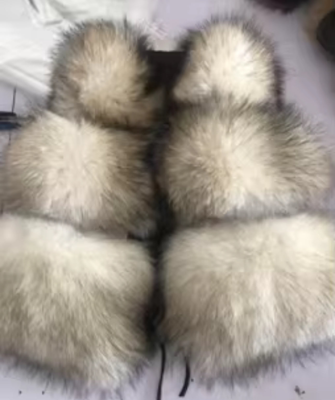 Raccoon 3 Row Fur Gilet [5/9 Day Delivery]