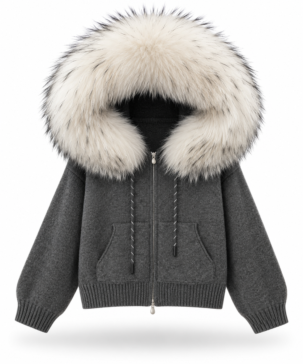 Real Raccoon Fur Hoodies